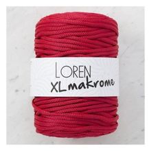 Loren R048 33714 XL Makrome Kırmızı El Örgü İpi