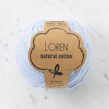 Loren R090 33921 Natural Cotton Bebe Mavi El Örgü İpi