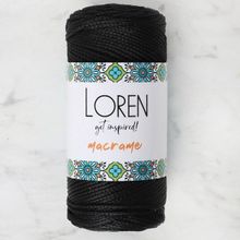 Loren RM001 34323 Macrame Siyah El Örgü İpi