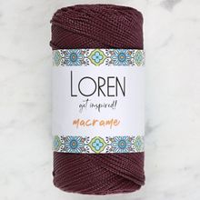 Loren RM115 Macrame Koyu Bordo El Örgü İpi