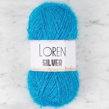 Loren RS0003 34090 Silver Mavi El Örgü İpi