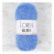Loren RS0007 34091 Silver Açık Mavi El Örgü İpi