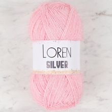 Loren RS0013 34074 Silver Toz Pembe El Örgü İpi