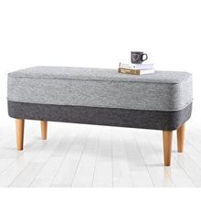 Lorence Home Randler Bench Gri Puf