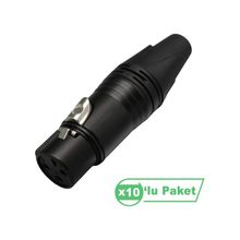 Losen LA1031-2 XLR 3-Pin Dişi Siyah Konnektör