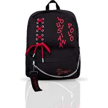 Louisiana Polo 1141 Siyah-Kırmızı Laptop Bölmeli Okul Çantası
