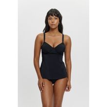 Louren T14000 Kadın Toparlayıcı Tankini Siyah Renk ve Şık Desen ile Plaj Stili