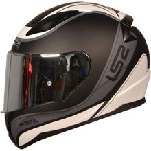 LS2 Rapid Deeper Mat Siyah-Beyaz Motosiklet Kaskı