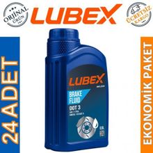 Lubex Brake Fluid Dot 3 500 ml 24'lü Fren Hidrolik Yağı