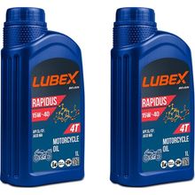 Lubex Rapidus 15W-40 1 L 2'li 4 Zamanlı Motosiklet Yağı