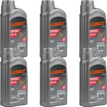 Lubex Rapidus S 10W-40 1 Lt 6'lı 4 Zamanlı Motosiklet Yağı
