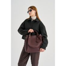 Lucky Bees Bordo Kadın İç Cüzdanlı El ve Omuz Çantası