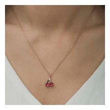 Lucky Gümüş Rose Kiraz Figürlü Meyve Kolye