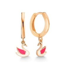 Lucky Gümüş Rose Kuğu Sallantılı Kadın Küpe