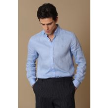 Lufian 111010654 Mavi Pitaya Keten Comfort Fit Erkek Gömlek
