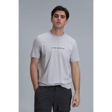Lufian 111020190 Taş Bisiklet Yaka Regular Fit Kısa Kollu Erkek T-shirt