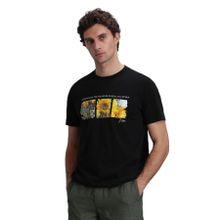 Lufian 111020192 June Siyah Bisiklet Yaka Erkek T-shirt