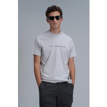 Lufian 111020221 Potter Taş Modern Grafik Erkek T-Shirt
