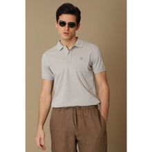 Lufian 111040091 Taş Polo Yaka Düz Kısa Kollu Erkek T-shirt