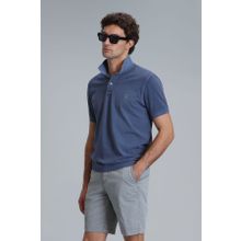 Lufian 111040163 Vernon Açık Lacivert Smart Polo Erkek T-shirt