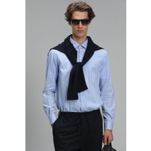 Lufian 112010605 Mavi Fore Basic Slim Fit Erkek Gömlek