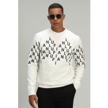 Lufian 112030043 Kırık Beyaz Rose Erkek Sweatshirt