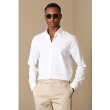 Lufian Danıel Basic Slim Fit Beyaz Erkek Gömlek