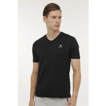 Lumberjack 4M M-CT111 BSC M-CT111 Siyah Siyah V Yaka Kısa Kollu Erkek T-shirt