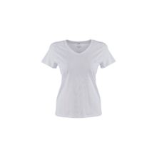 Lumberjack Ct132 Basıc Modal V Neck Beyaz Kadın T-shirt
