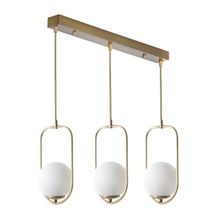 Lumexx Ahu 3'lü Sıralı Beyaz Camlı Eskitme Sarkıt