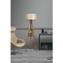 Lumexx Sehbalı Tripod Yanık Silindir 15-3 Abajurlu Lambader