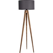 Lumexx Silindir Koyu Gri Abajurlu Yanık Sehpalı Tripod Lambader