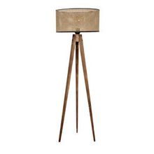 Lumexx Tripod Yanık Silindir Rattan Abajurlu Lambader