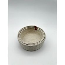 Luna Cucina Jüt 3'lü Yuvarlak Ekru 24 cm Organizer
