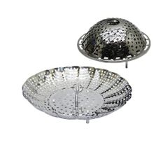 Lunaev Küçük Metal Buharda Sebze Pişirici Sepet Haşlama Aparatı Süzgeç