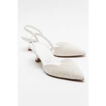 LuviShoes OVER Beyaz Kadın Topuklu Ayakkabı