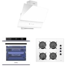 Luxell A68 SGF3 - OC88 - DA6-835 88 lt Platinum Beyaz 3'lü Ankastre Set