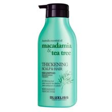 Luxliss 500 ml Thickening Macadamia Tea Tree Thickening Scalp- Hair Shampoo