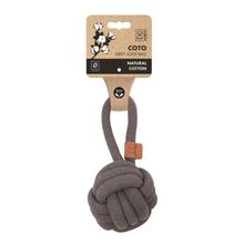 M-Pets Çekmeli Örgü Top 11x11x17 cm Gri Köpek Oyuncağı