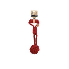 M-Pets Çekmeli Örgü Top 36x9 cm Kırmızı Köpek Oyuncağı