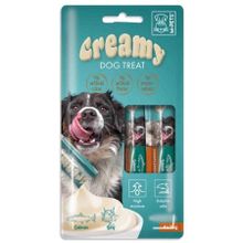 M-Pets Creamy Somon Balıklı ve Biftekli Sıvı 4x15 gr Köpek Ödülü