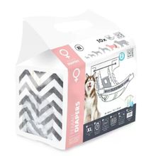 M-Pets Diapers 35x60 cm XL 10'lu Dişi Köpekler İçin Külot Bez