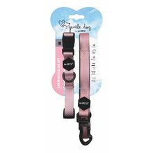 M-Pets Gentle M Pembe Köpek Boyun Tasması ve Gezdirme Kayışı Seti