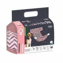 M-Pets Karbonlu Diapers 28-42 cm M 15'li Dişi Köpekler İçin Külot Bez
