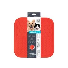 M-Pets Lecca 21x21 cm M Kırmızı Kedi ve Köpekler İçin Yavaş Beslenme Ödül Matı