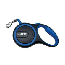 M-Pets Liberty 3 mt Mavi L/S Şerit Otomatik Köpek Gezdirme Kayışı