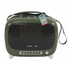 M-Pets Sixties Televizyon Şeklinde Yeşil 44.7x26.6x38.4 cm Kedi Taşıma Çantası