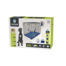 M-Pets Voyager 2 Kapılı 122x76x84 cm XXL Mavi Köpek Kafesi
