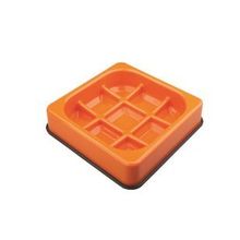 M-Pets Waffle Yavaş Yeme 1500 ml Turuncu Mama Kabı