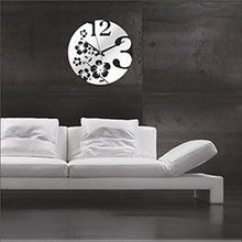 M3 Decorium Aynalı Çiçekli 35 cm Duvar Saati